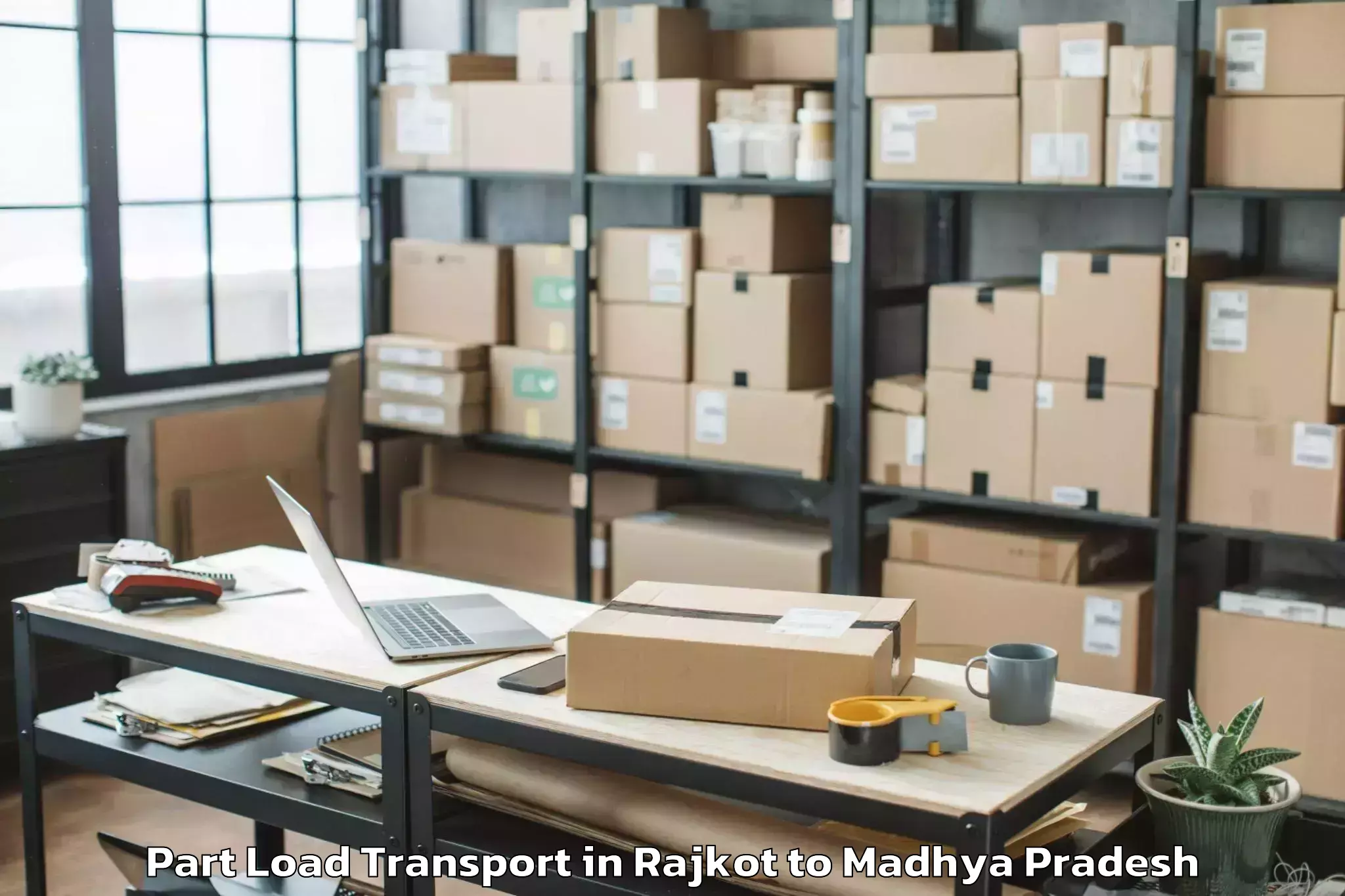 Trusted Rajkot to Gwalior Part Load Transport